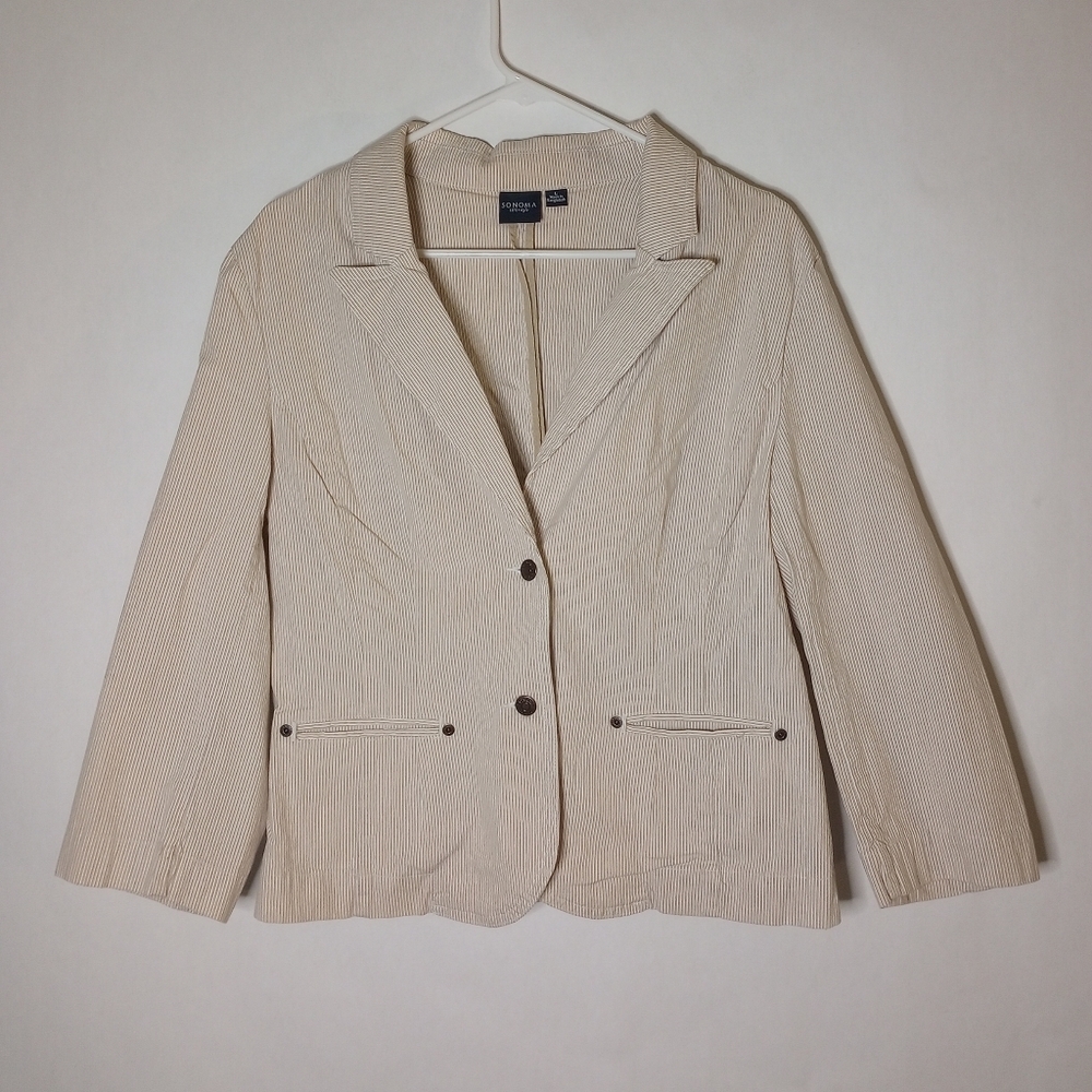 Sonoma lifestyle striped jacket size large
